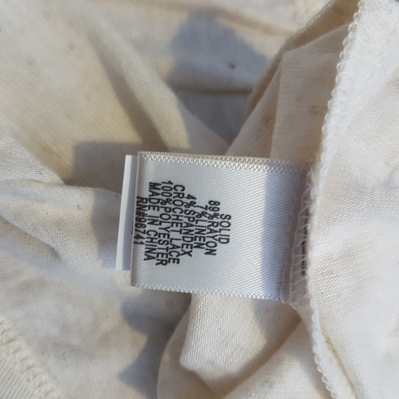 White boho floral lace tank top blouse - Picture 6 of 6